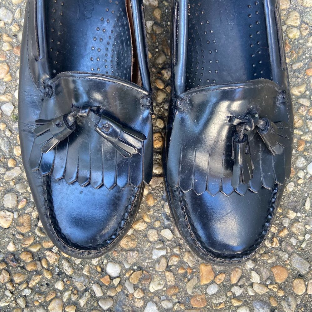 COPY - Vintage Bass Weejuns LAYTON black kiltie tassel loafers 7.5 D - Picture 2 of 7